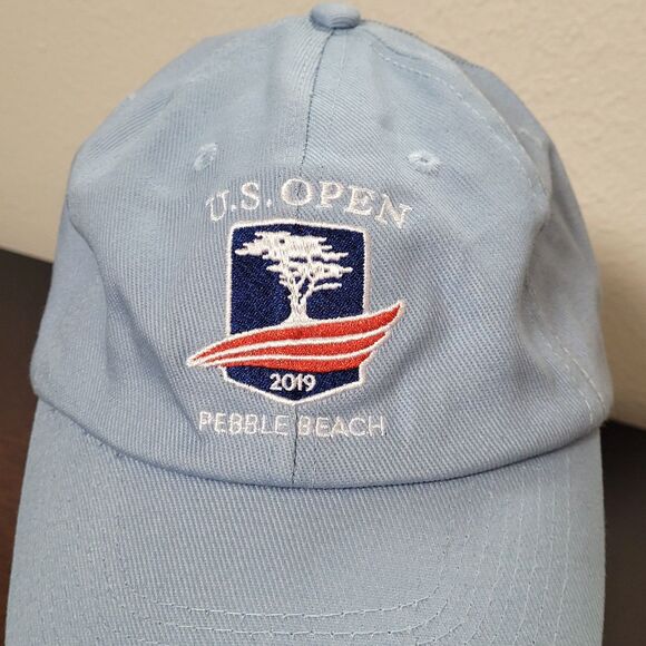 US Open Golf Pebble Beach 2019 Blue Adjustable Strapback Hat Cap USGA Member - Picture 11 of 12